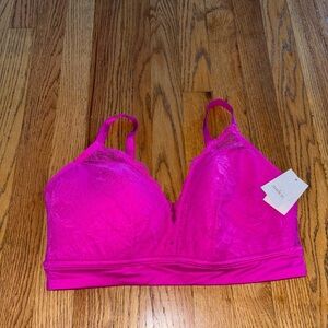 Auden Women's Vibrant Pink Lace Bralette